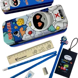 le delite Outsr space explorer astronaut Space Astronaut Art Metal Pencil Box-picture-13