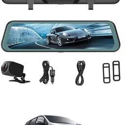 maties 9.66inch Digital Mirror DVR Full Touch Screen With TFT/Night Vision For Car-155 Black LCD-picture-13