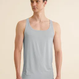 damensch Thermoregulating Bamboo Spandex Sando Grey Men Vest image 3