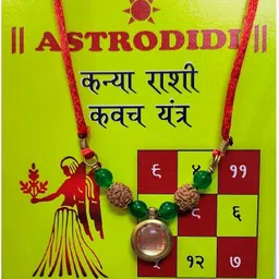 astrodidi Kanya Rashi Kavach Locket / Virgo Zodiac Sign Pendant Brass Agate Brass, Crystal Pendant-picture-28