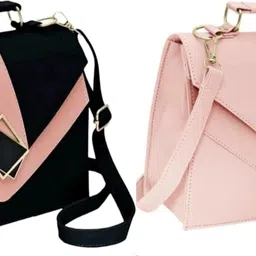 Black, Pink Women Sling Bag Sling bag-image-36