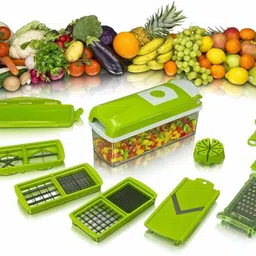 mkzone Multi Purpose 12 in 1 Vegetable And Fruit Cutter Greter Slicer Dicer For Kitchen Use Electric Vegetable & Fruit Chopper image 5