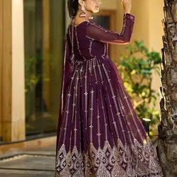 beautypiie Georgette Stitched Anarkali Gown image 3