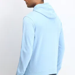 allen solly Men Full Sleeve Solid Hooded Sweatshirt image 3