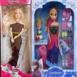 ak industry 2pc city doll with frozen doll foldable hand and legs dol set Fashon doll set-picture-11