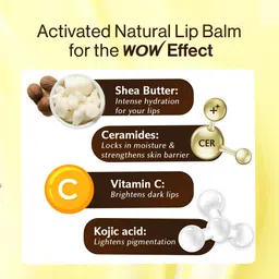 wow skin science Shea Butter & Ceramides Repairing Lip Balm with SPF 50 Shea Butter image 3