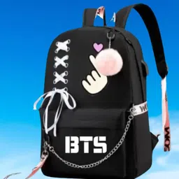 Small 20 L Backpack BTS Waterproof Printed Casual Backpack For Girls-image-23