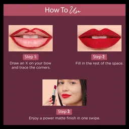 hilary rhoda Power Stay Non Transfer Lipstick | Infused with Vitamin E & Shea Butter | image 5