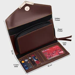 the wallet store Casual Brown Clutch image 3