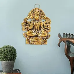 infinitive bazaar Panchmukhi Hanumanji Wall Hanging Statue For Home Pooja Room Decorative Showpiece - 14 cm-picture-11