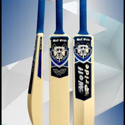 WP Blue Sticker Blue Grip Ivory Plastic Cricket Bat PVC/Plastic Cricket Bat For 15+ Yrs-image-83