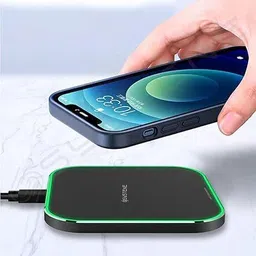 MARS Fast 15W Wireless Charger Pad for iPhone 15 Plus, Galaxy S24, Xiaomi, Vivo Charging Pad image 2