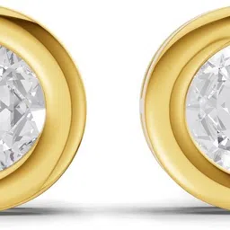 Sparkles Certified Lab Grown Diamond Yellow Gold 14kt Stud Earring-picture-36