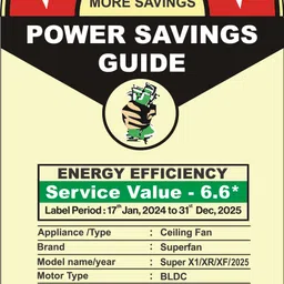 superfan X1 with 5 Year Warranty BLDC Motor with Remote 1200 mm Ceiling Fan image 2