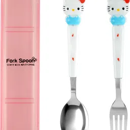 maycreate Cute Kitty Spoon and Fork Combo Set with Storage Case for Kids and Adults Stainless Steel Cutlery Set-picture-39