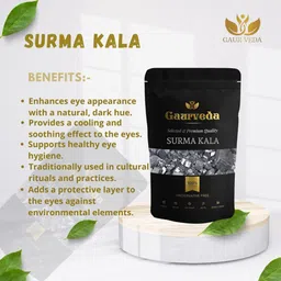 GAURVEDA Surma Kala - Surma Black - Natural (Black, 100 Grams) Seed image 4