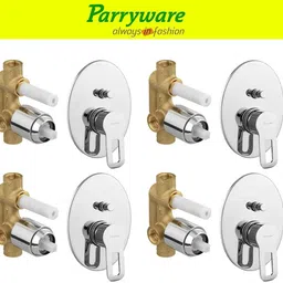 Pluto concealed Diverter Body with Concealed Upper Part set of 4 pic 240 Pluto Diverter with upper trim | Hot and Cold water Mixer | Complete set Diverter Faucet-image-40