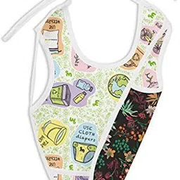 superbottoms WaterProof Apron Style Reversible Bib for babies with crumb catcher(LoveEarth+Shrubbery Print)-picture-22