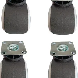 biway Heavy Duty Caster White Plate Wheels for Rolling Computer Chairs Appliance Furniture Caster image 2