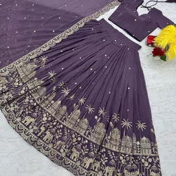 jenijeni biz Self Design Semi Stitched Lehenga Choli-picture-21