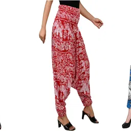 fusfus Printed Rayon, Cotton Women Harem Pants-picture-21