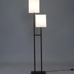 sapphire Royal White Fabric Shade Novelty Floor Lamp With Metal Base image 3