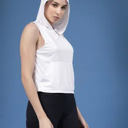 rigo Women Solid Round Neck Polyester White T-Shirt image 5