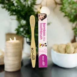 eco with me Kids Bamboo toothbrush(White) Extra Soft Toothbrush image 3