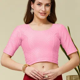 priyanka traders Round Neck Women Blouse-picture-12