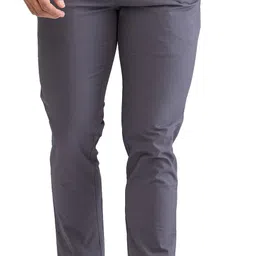 colorplus Men Slim Fit Grey Cotton Blend Trousers-picture-14