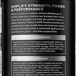 muscletech nitrotech Platinum 100% Creatine Powder (Unflavoured - 250 Gram, 83 Serves) Creatine image 3