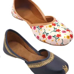 babbotty Rajsthani Traditional Handmade Combo Jutis Mojari for Women & Girls,Bellies Bellies For Women-picture-30