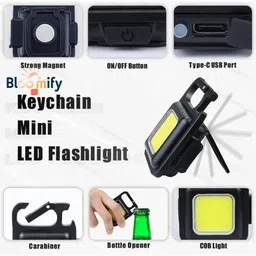 bloomify BMT-K144 Multifunction Keychain Flashlight & Bottle Opener Compact Camping Light 2 hrs Torch Emergency Light-picture-25