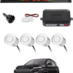 zplus Universal 4 White Reverse Parking Sensor With LED Display For Cars-138 Safety of Passengers/Car One Alarm Kit-1076 Parking Sensor-picture-11