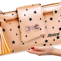 anice Casual, Party, Formal Gold, Maroon Clutch image 5