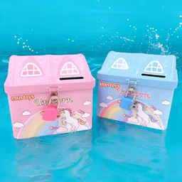 Top selling coinbank Unicorn 3D hut shape Money bank Coin Bank hh17 Coin Bank-image-96