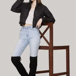 metronaut Full Sleeve Solid Women Padded Jacket image 3