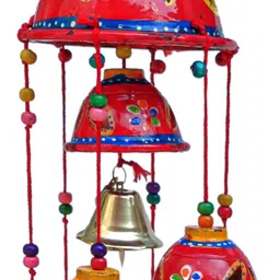 fashion art Wind Chime with Bell for Door Hanging Toran Balcony Gift Items Office for Home/ Office/Balcony/Living Room (PC of 2) Paper Windchime image 2