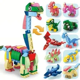 fozzo-sk Legoing DINOSAURS Building Blocks DIY Puzzle Learn & Play 10 mini Figures-picture-14
