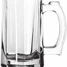 (Pack of 2) Funky Stylish Transparent Beer Mug Glass with Premium Handle-500 ml (Set of 1)_2 Glass Beer Mug-image-50