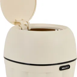 bella n bloom Neatly Mini Desk Trash Can – Compact Push Lid Bin for Office & Home Plastic Dustbin image 4
