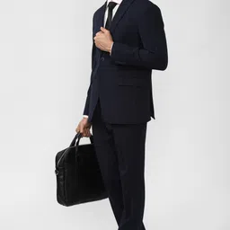 peter england Men Single Breasted Checkered Suit image 5