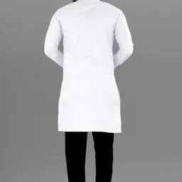 stoneheart Men Solid Cotton Blend Straight Kurta image 2