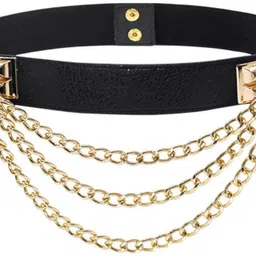 redhorns Women Casual, Evening, Formal, Party Black Artificial Leather, Fabric Belt-picture-26