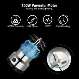 neyla nx Stainless Steel Electric Dry Grinder – Coffee, Spice & Nut Mill with Push Button Mixer Grinder Coupler image 5