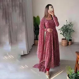 iethniya Printed Georgette Stitched Anarkali Gown-picture-29