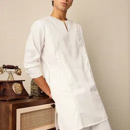house of pataudi Men Polyester Kurta Pant Set-picture-11
