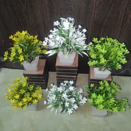 jaymaa collection Artificial Flower Green With Pot For Home ,Office And Garden Decor Multicolor Callalily Artificial Flower with Pot image 3