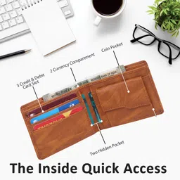 killer Men Casual Tan Artificial Leather Wallet image 2