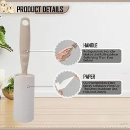 lacopine Mini Lint Roller Pocket Size Pet Hair Removal for Sofa Sets Furniture Clothes Lint Roller image 4